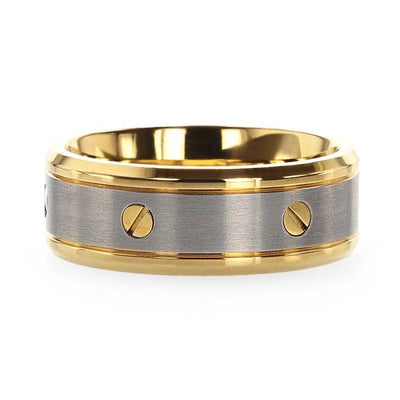 Mens Bands Wedding Rings in Alternative Metals TFBB-7019-8MM-10.5