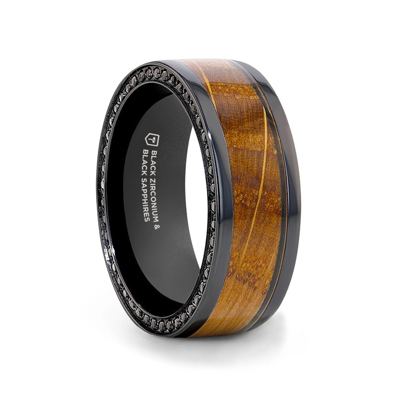 Mens Bands Wedding Rings in Alternative Metals containing Other, Multi-gemstone B0723-BPBC-8MM-11