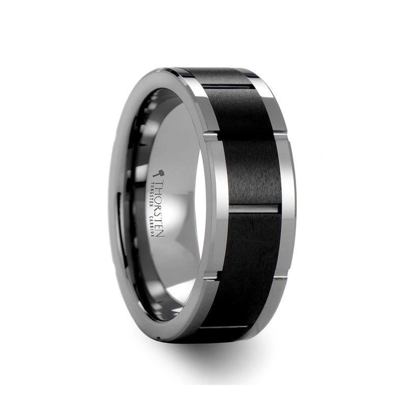 Mens Bands Wedding Rings in Alternative Metals W682-WBTC-8MM-11