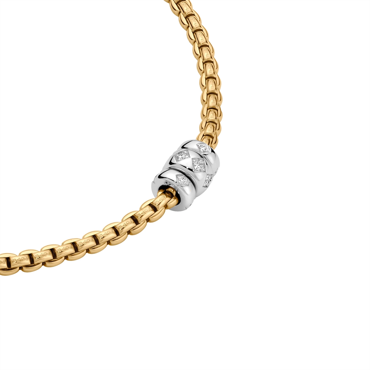 FOPE Necklaces in Mixed Metals containing Diamond 73101C3_PB_G_BBB_043