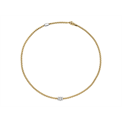 FOPE Necklaces in Mixed Metals containing Diamond 73101C3_PB_G_BBB_043