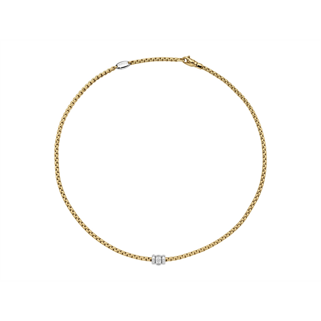 FOPE Necklaces in Mixed Metals containing Diamond 73101C3_PB_G_BBB_043