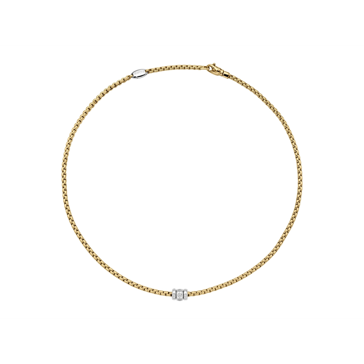 FOPE Necklaces in Mixed Metals containing Diamond 73101C3_PB_G_BBB_043