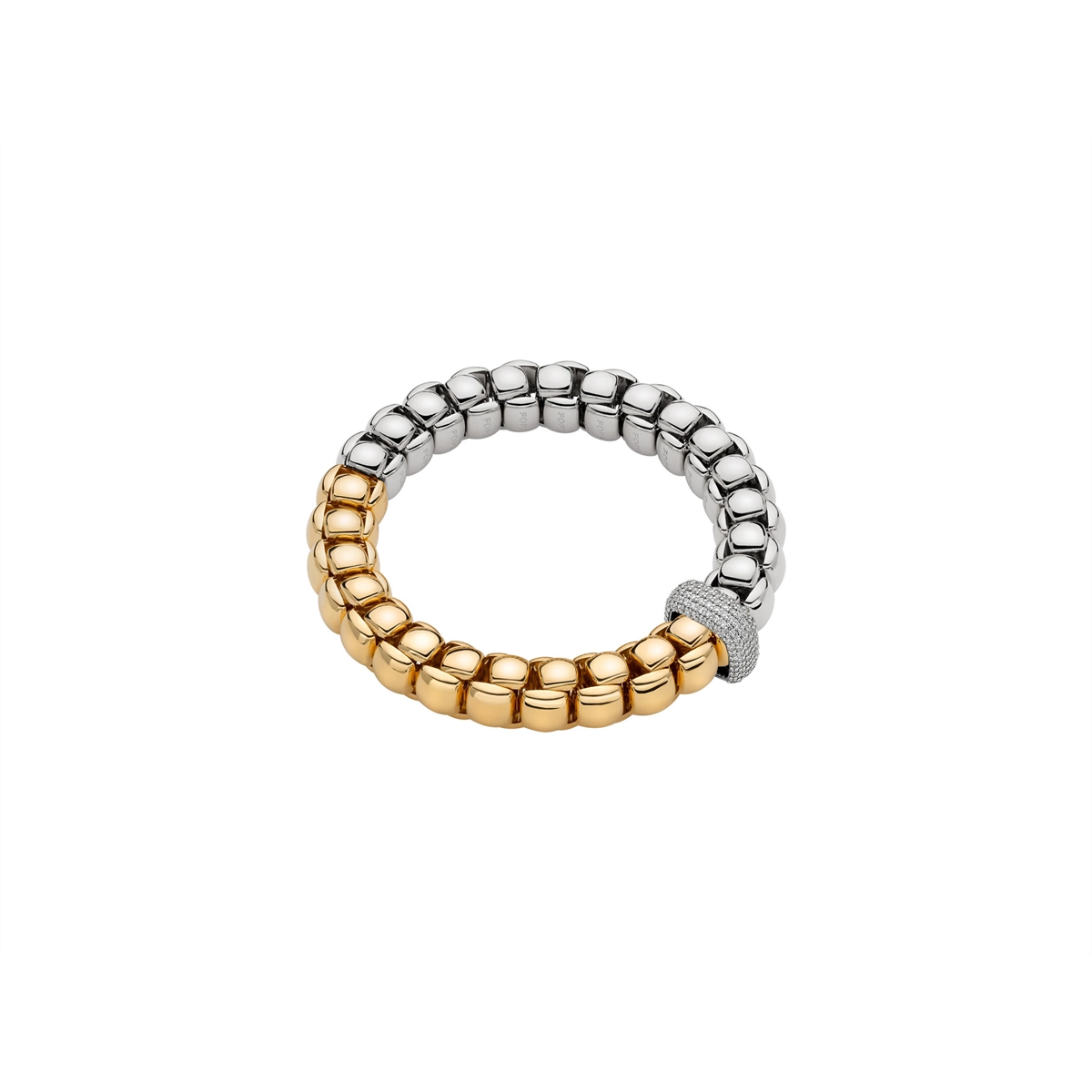 FOPE Bracelets in Mixed Metals containing Diamond 52107B2_PB_2_XBX_00M