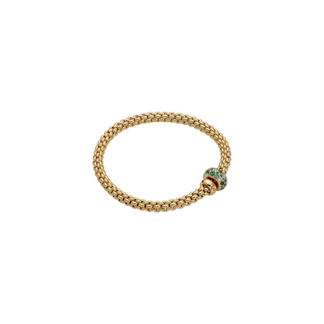 FOPE Bracelets in Yellow Gold containing Multi-gemstone, Diamond, Emerald 61206BX_P6_G_GRX_00M