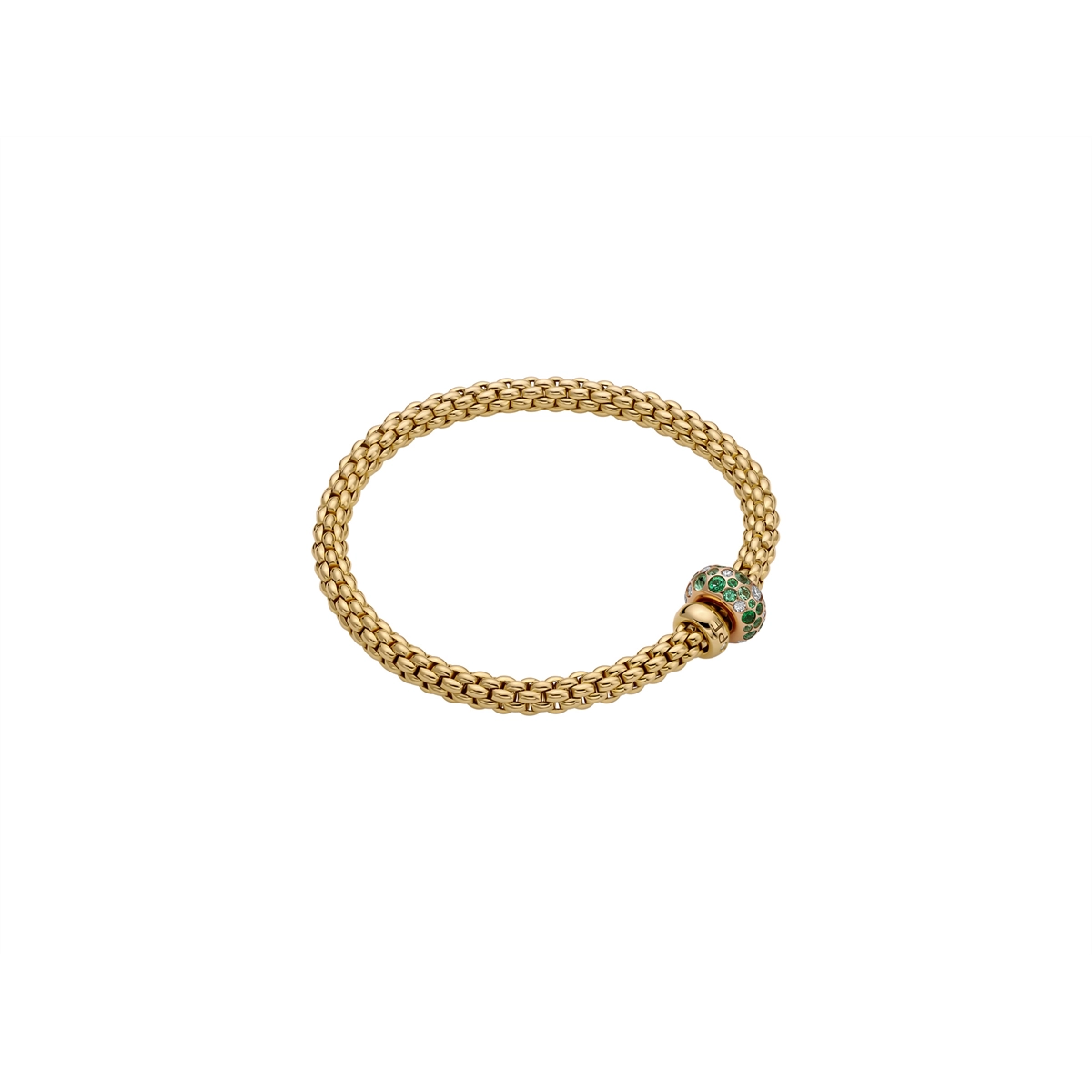 FOPE Bracelets in Yellow Gold containing Multi-gemstone, Diamond, Emerald 61206BX_P6_G_GRX_00M