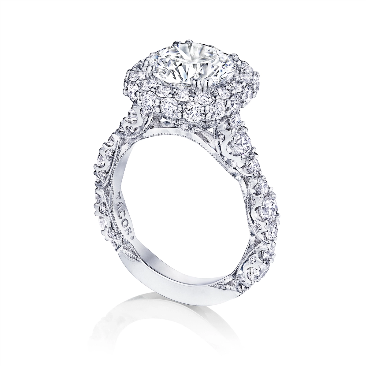 Tacori Engagement Rings in Platinum/Palladium containing Diamond HT 2653 CU 11