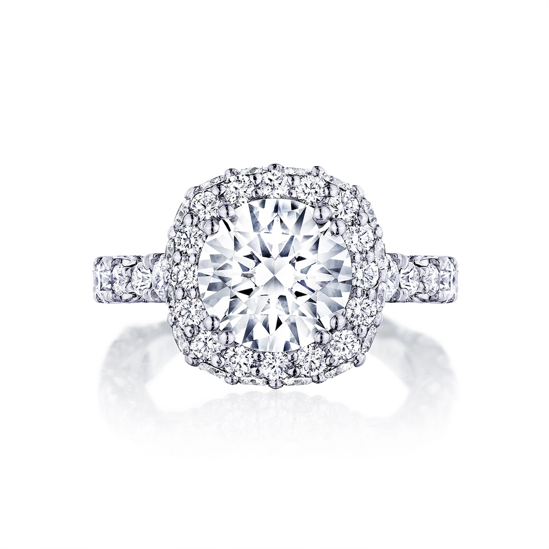 Tacori Engagement Rings in Platinum/Palladium containing Diamond HT 2653 CU 11