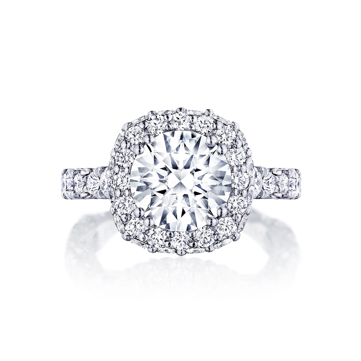 Tacori Engagement Rings in Platinum/Palladium containing Diamond HT 2653 CU 11