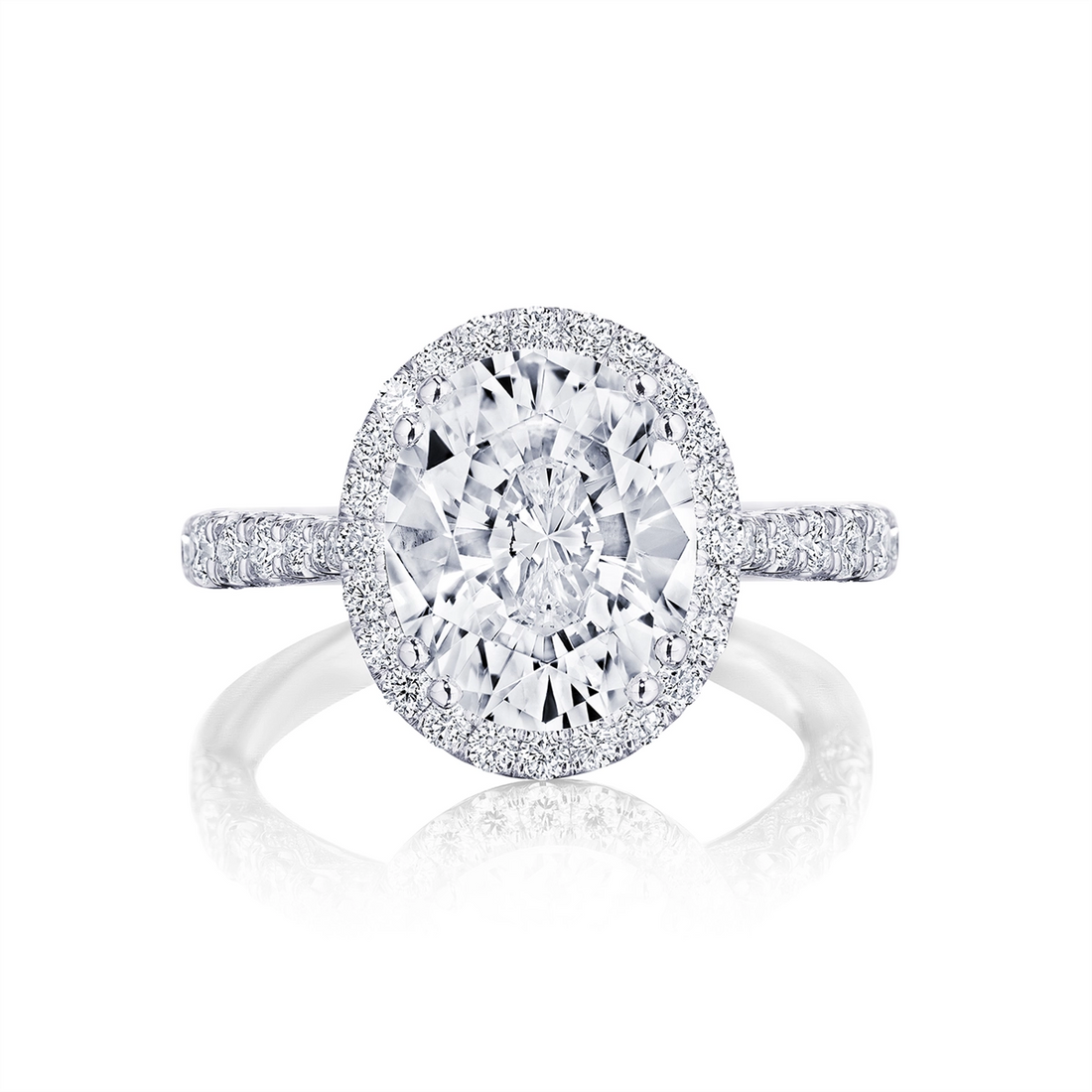 Tacori Engagement Rings in Platinum/Palladium containing Diamond HT 2670 OV 11.5X8