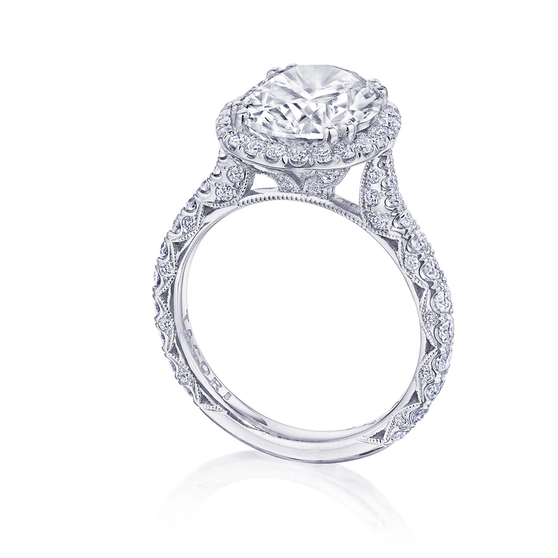 Tacori Engagement Rings in Platinum/Palladium containing Diamond HT 2670 OV 11.5X8