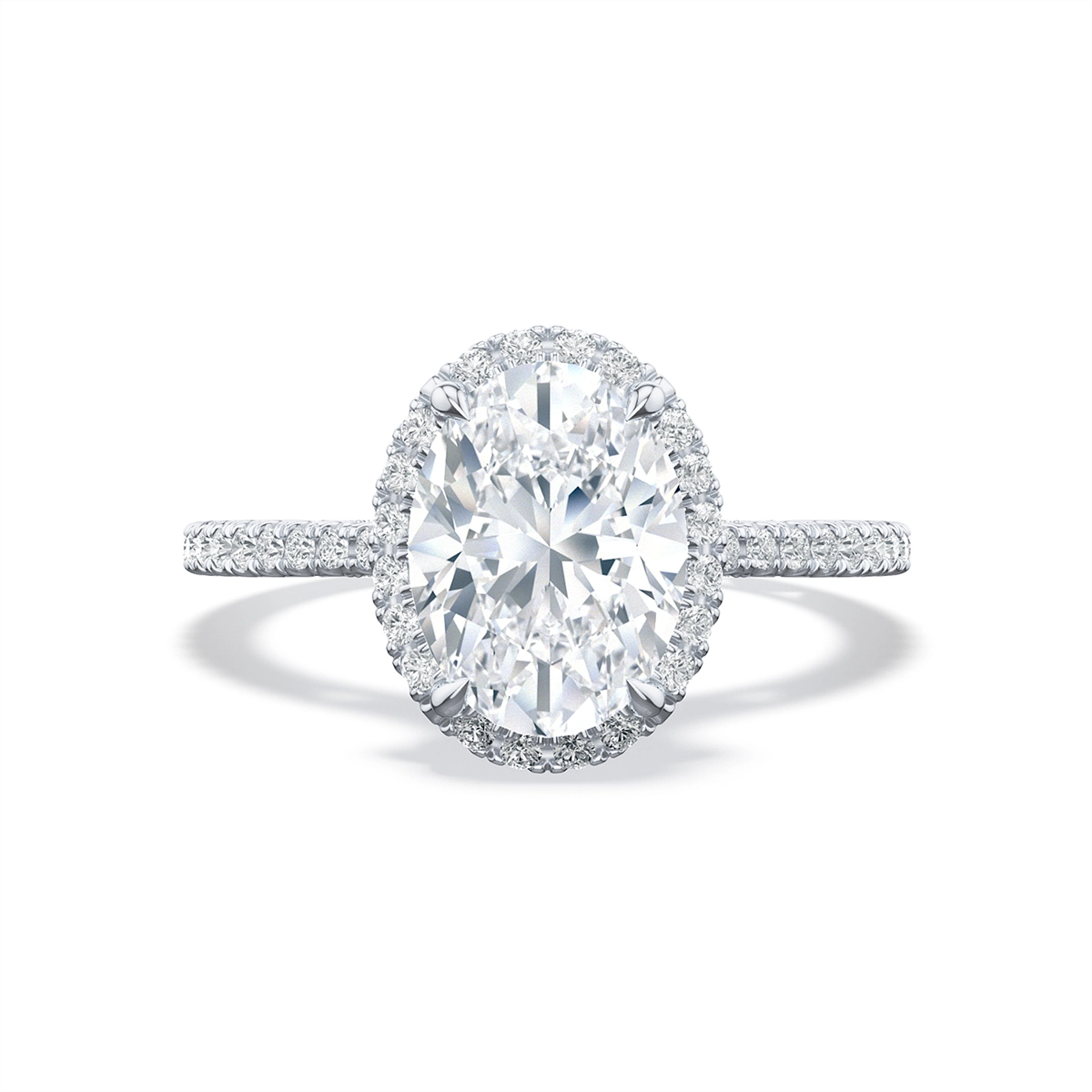 Tacori Engagement Rings in White Gold containing Diamond 2684 2.2 OV 11.5X8 W