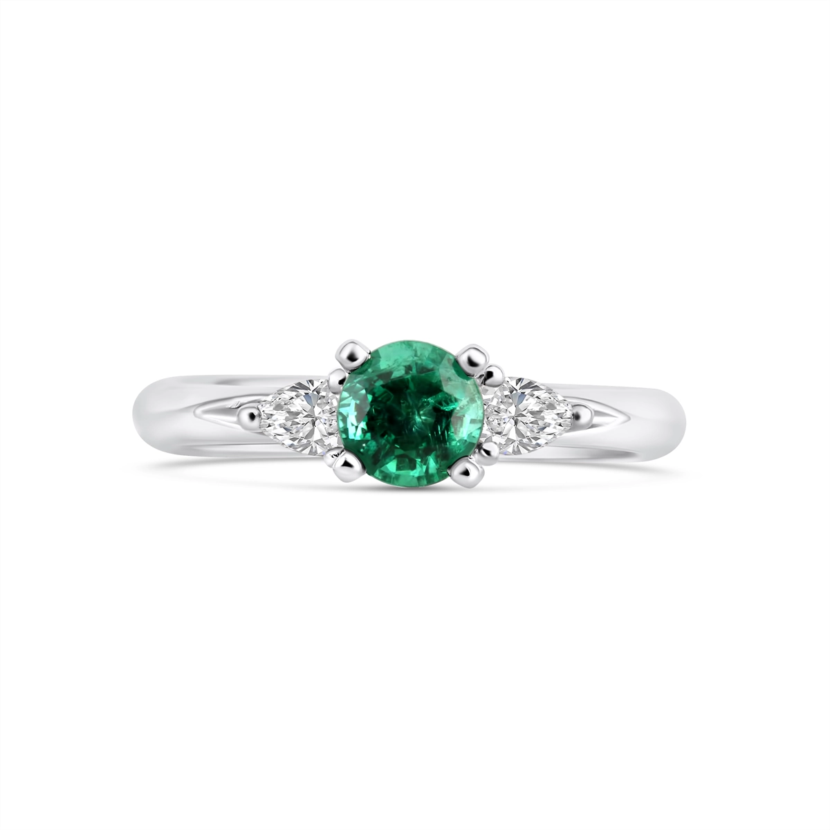 Undefined Rings in Platinum/Palladium containing Multi-gemstone, Diamond, Emerald 445063
