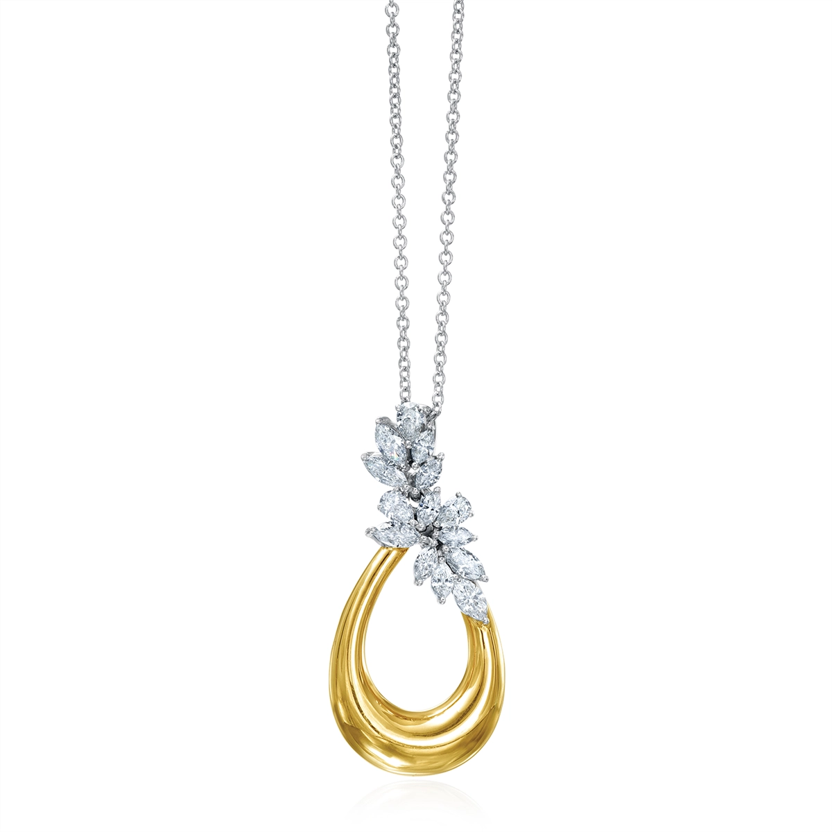 Simon G Necklaces in Mixed Metals containing Diamond LP4946