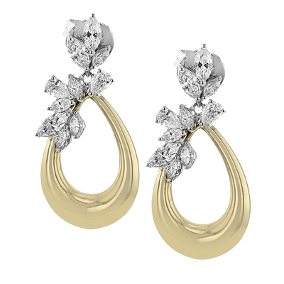 Simon G Earrings in Mixed Metals containing Diamond LE4697