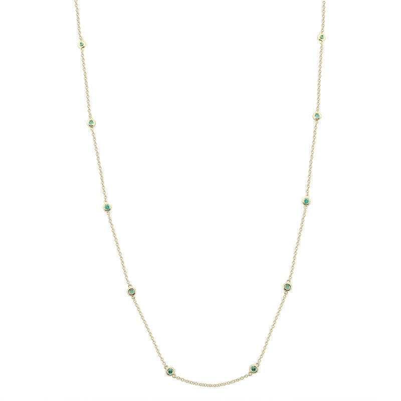 Necklaces Necklaces in Yellow Gold containing Emerald 445103