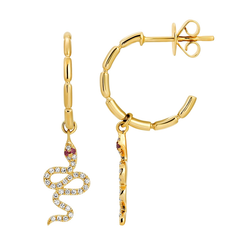 Earrings Earrings in Yellow Gold containing Multi-gemstone, Diamond, Ruby 445147