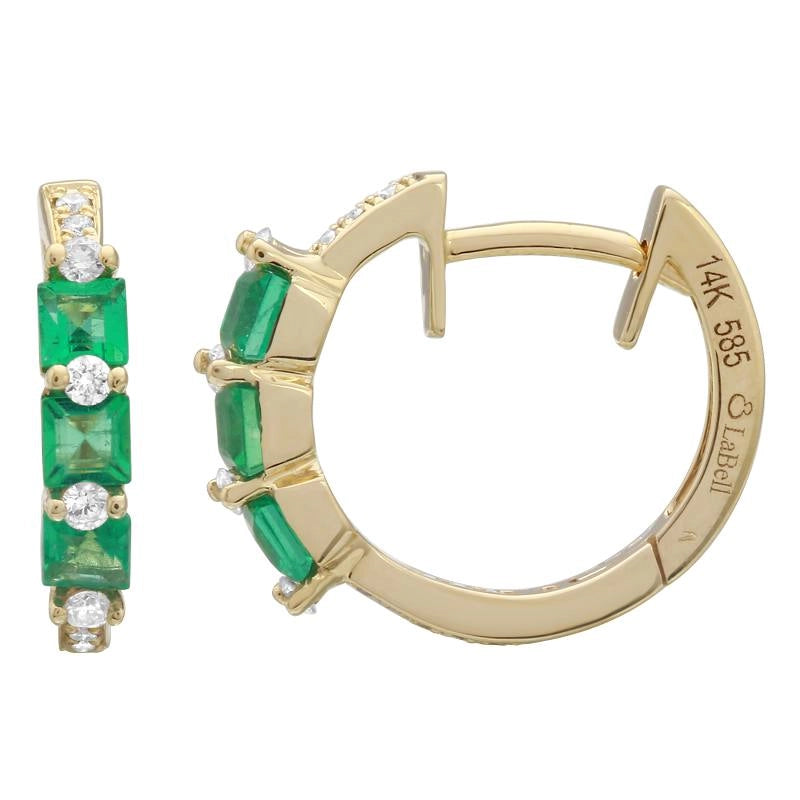 Earrings Earrings in Yellow Gold containing Multi-gemstone, Diamond, Emerald 445149