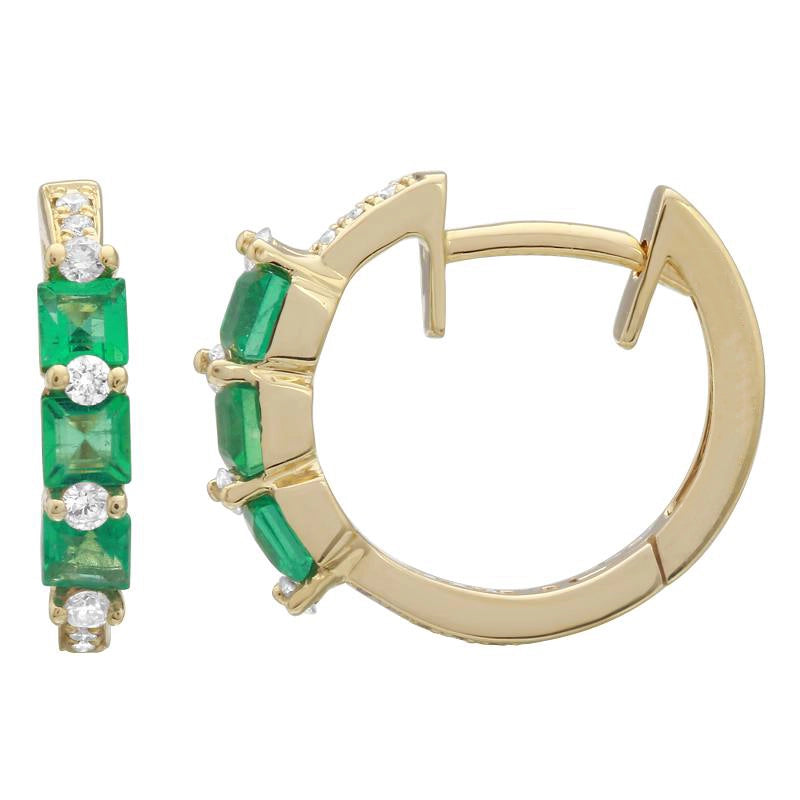 Earrings Earrings in Yellow Gold containing Multi-gemstone, Diamond, Emerald 445149