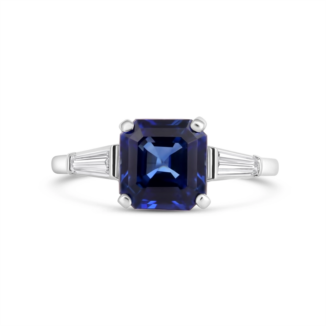 Rings Rings in Platinum/Palladium containing Multi-gemstone, Diamond, Sapphire 445368