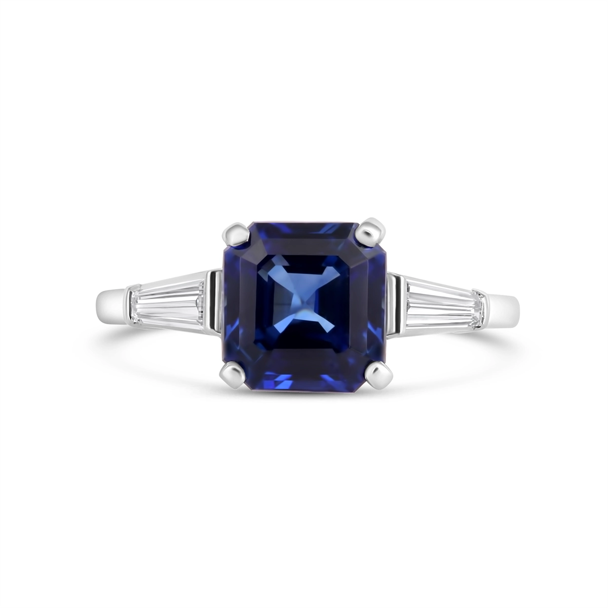 Rings Rings in Platinum/Palladium containing Multi-gemstone, Diamond, Sapphire 445368