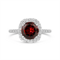 Rings Rings in Platinum/Palladium containing Garnet, Multi-gemstone, Diamond 445372