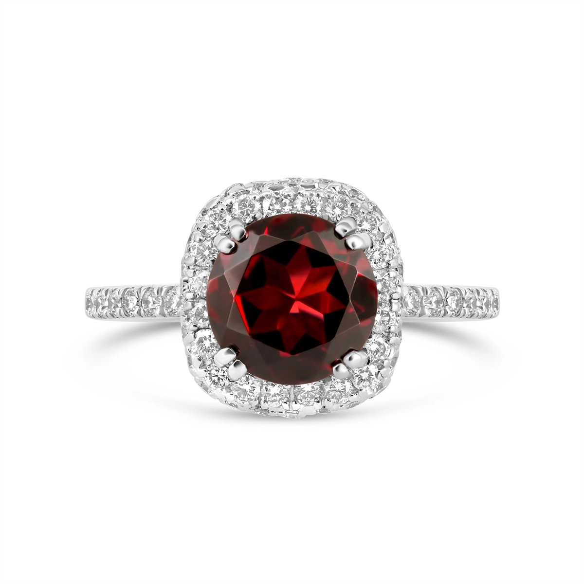 Rings Rings in Platinum/Palladium containing Garnet, Multi-gemstone, Diamond 445372