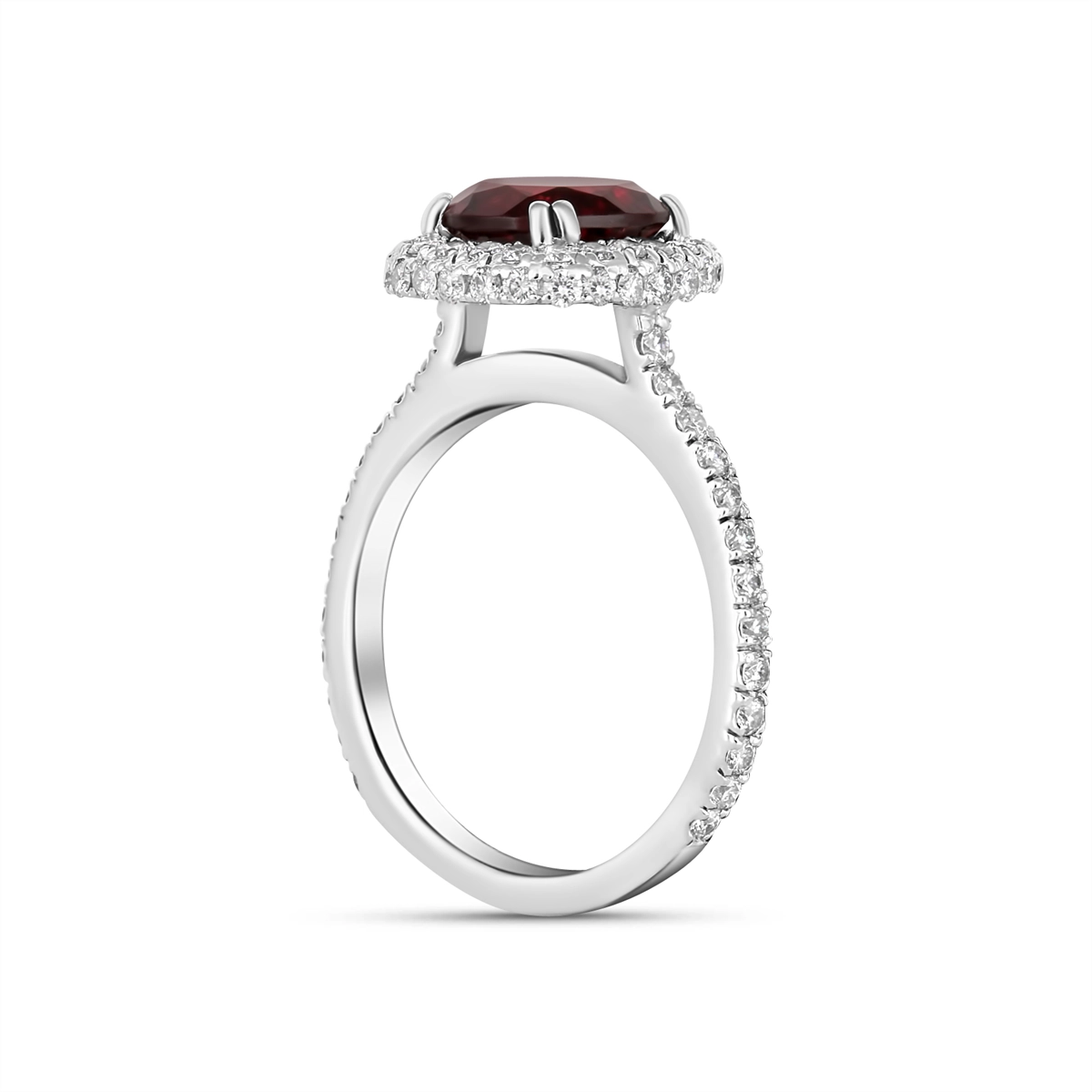 Rings Rings in Platinum/Palladium containing Garnet, Multi-gemstone, Diamond 445372