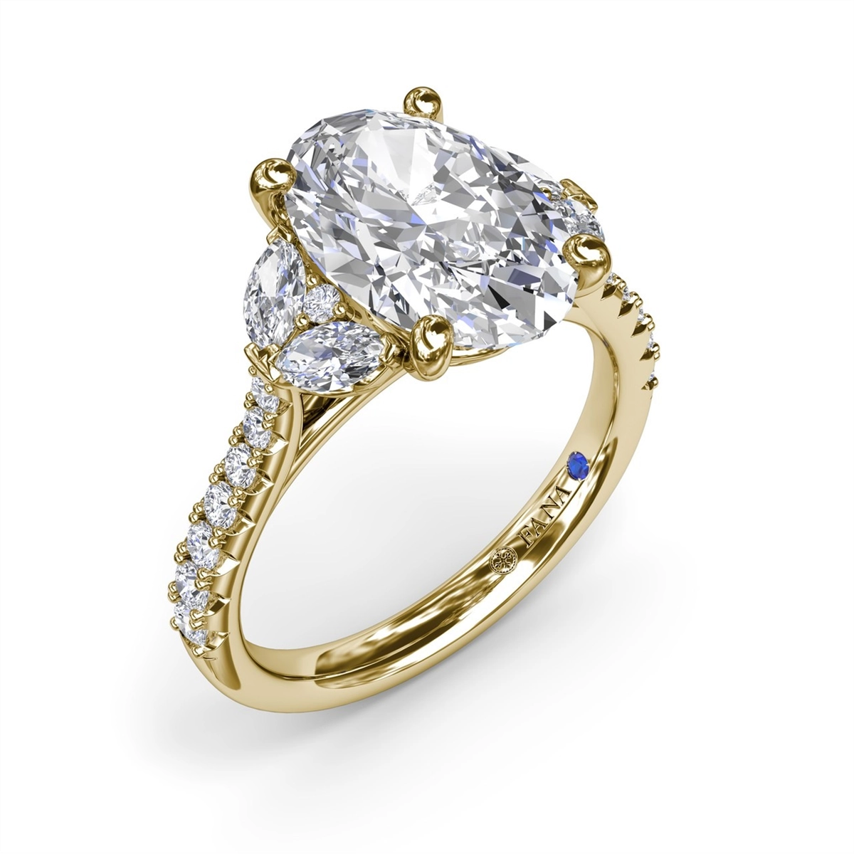 Fana Engagement Rings in Yellow Gold containing Diamond S4322-3_0CT-OV-14KYG