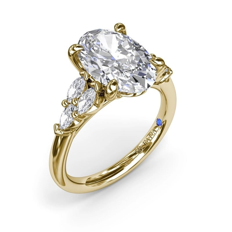 Fana Engagement Rings in Yellow Gold containing Diamond S4324-14KYG-6H-3CT-OV