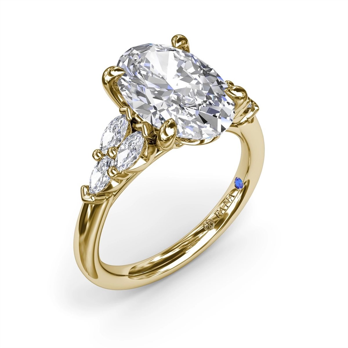 Fana Engagement Rings in Yellow Gold containing Diamond S4324-14KYG-3CT-OV