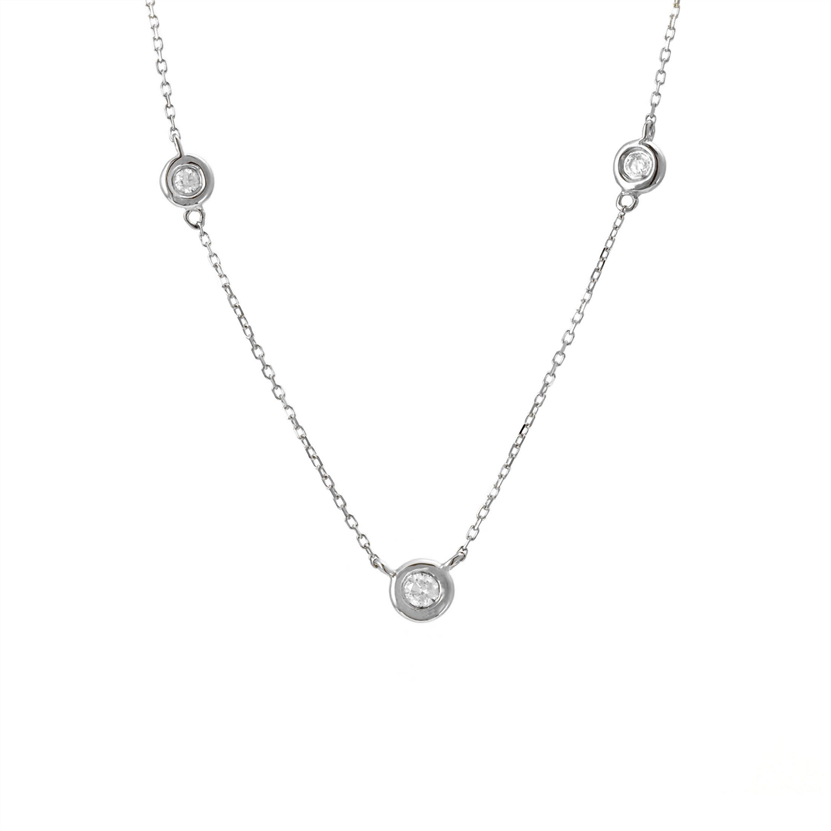Necklaces Necklaces in White Gold containing Diamond 445474