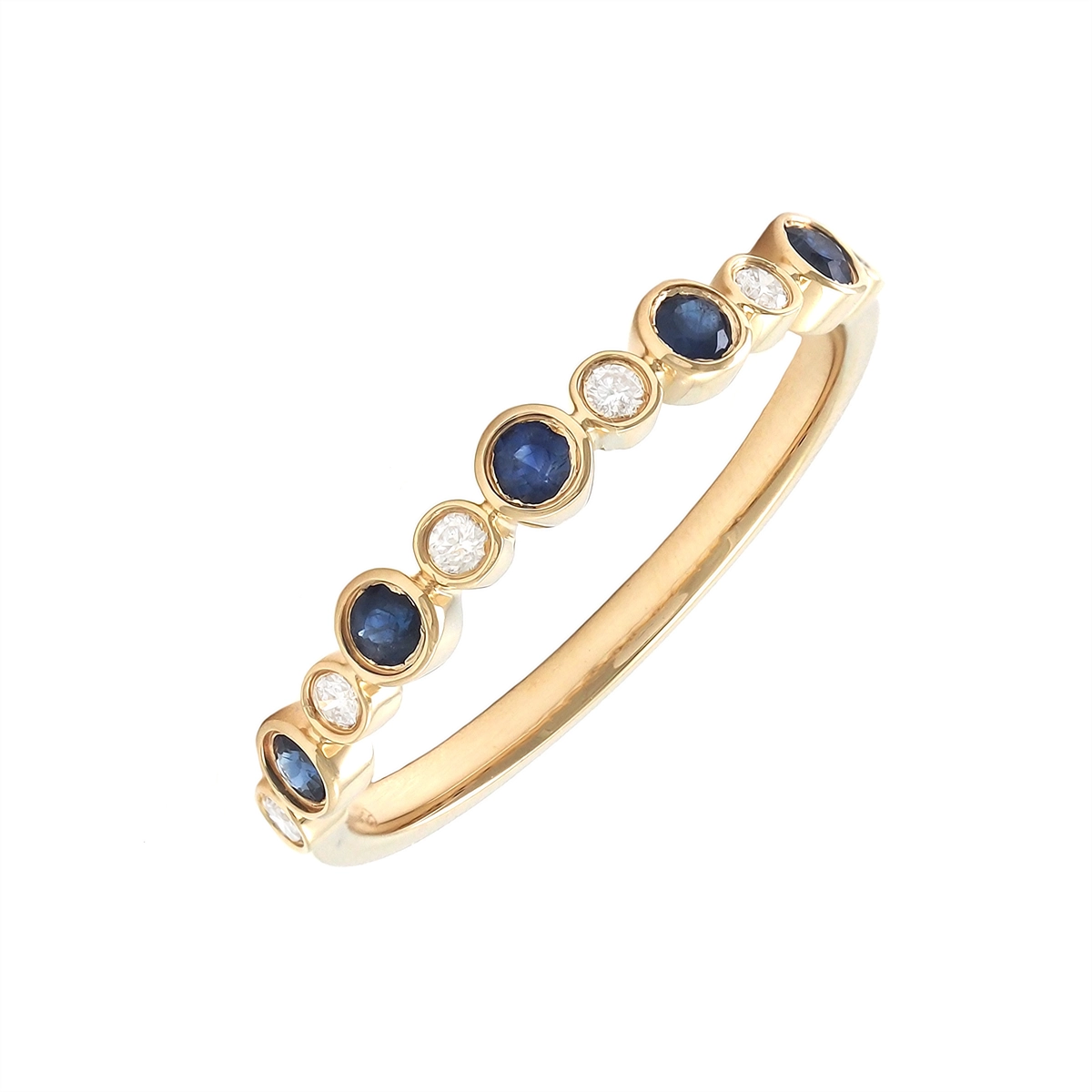 Wedding Bands Wedding Rings in Yellow Gold containing Multi-gemstone, Diamond, Sapphire 445481
