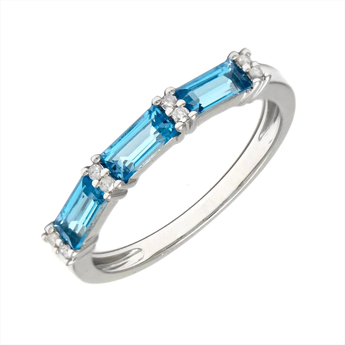 Rings Rings in White Gold containing Blue topaz , Multi-gemstone, Diamond 445488