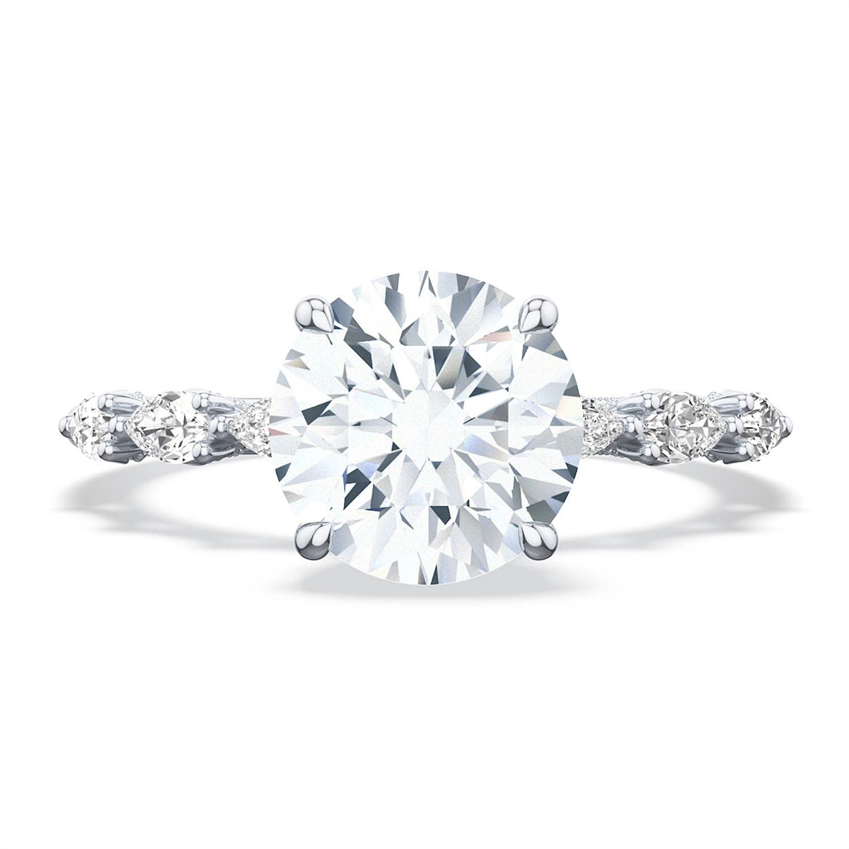 Tacori Engagement Rings in White Gold containing Diamond 2687 RD 7.5 W