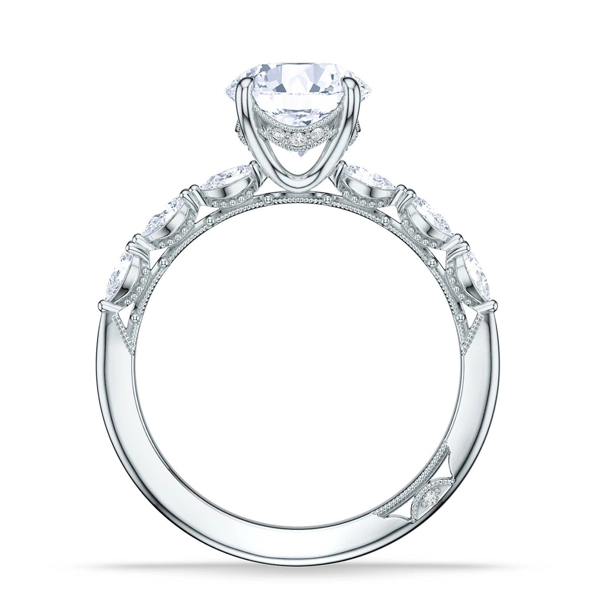 Tacori Engagement Rings in White Gold containing Diamond 2687 RD 7.5 W