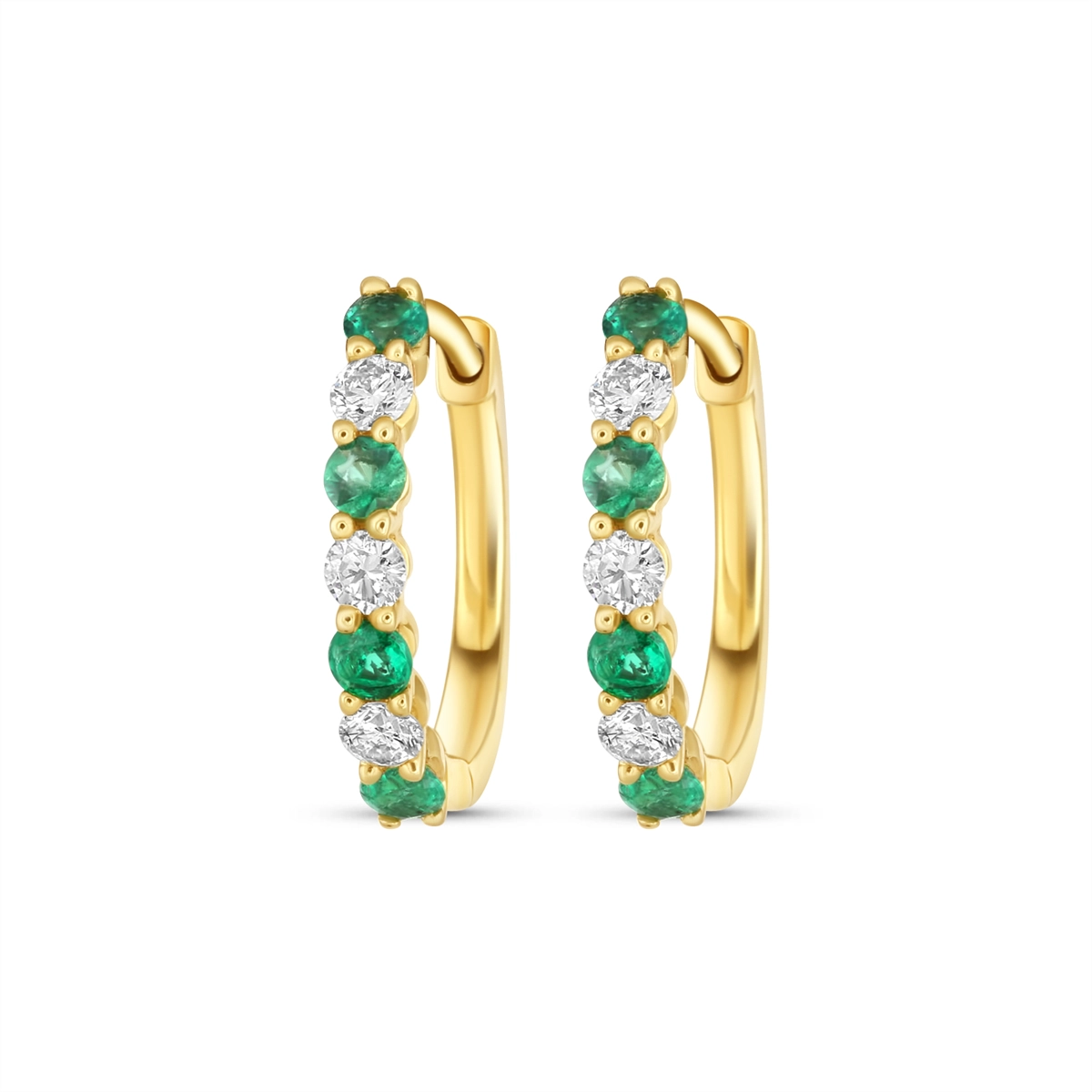 Earrings Earrings in Yellow Gold containing Multi-gemstone, Diamond, Emerald 445880