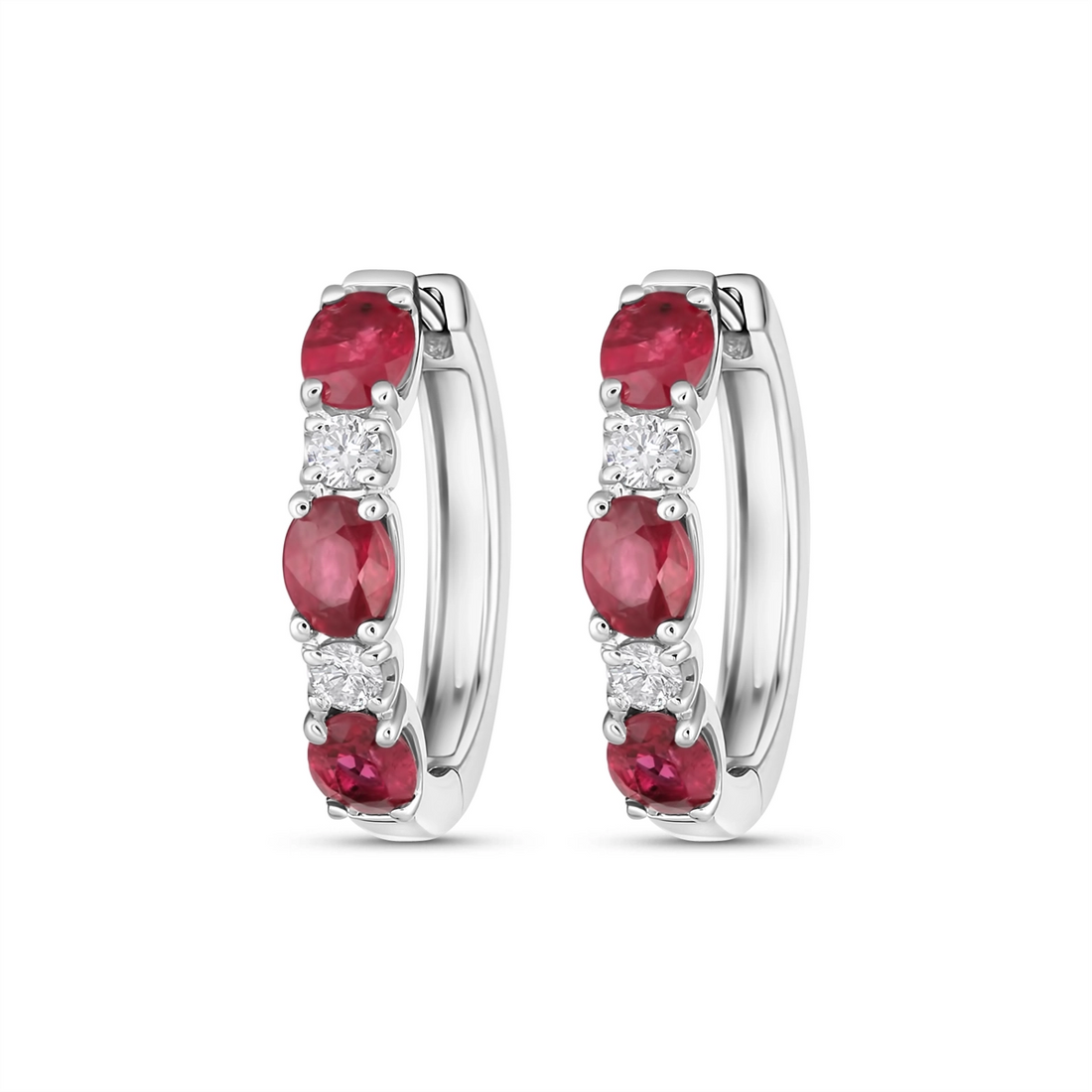 Earrings Earrings in White Gold containing Multi-gemstone, Diamond, Ruby 445892