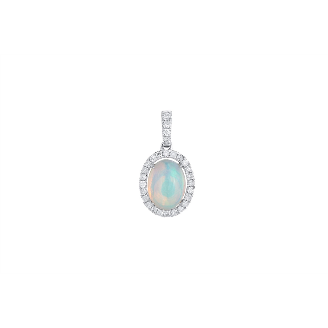 Pendants Pendants in White Gold containing Opal, Multi-gemstone, Diamond 445894
