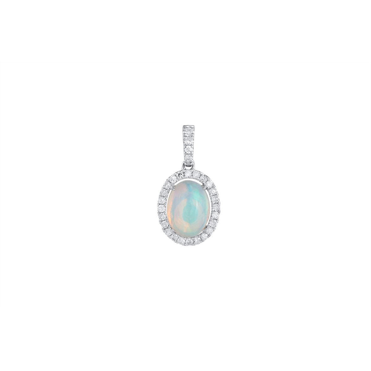 Pendants Pendants in White Gold containing Opal, Multi-gemstone, Diamond 445894