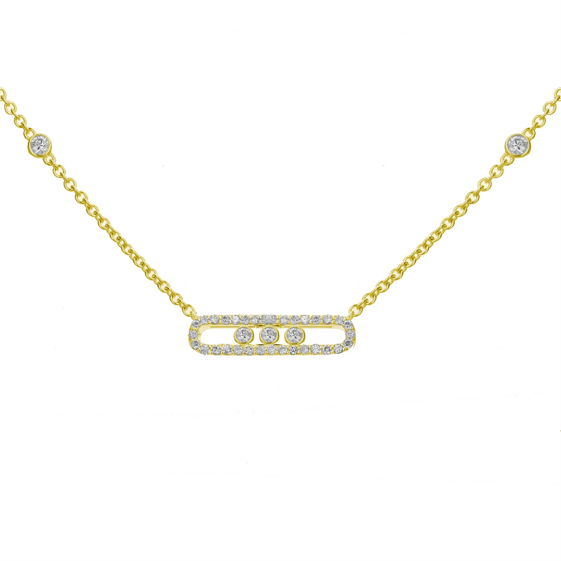 Necklaces Necklaces in Yellow Gold containing Diamond 446049