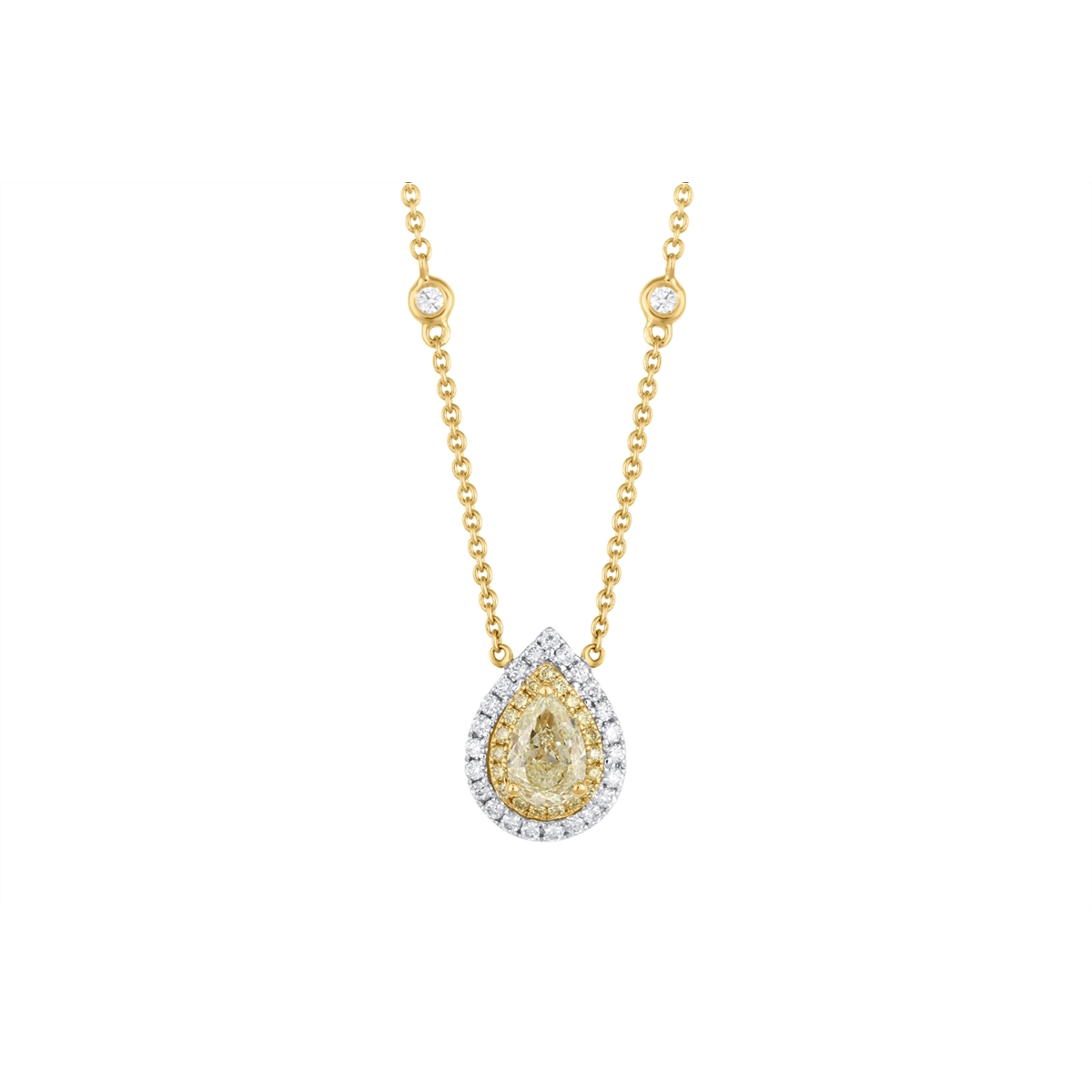 Frederic Sage Necklaces in Mixed Metals containing Diamond P9089Y-YCYW