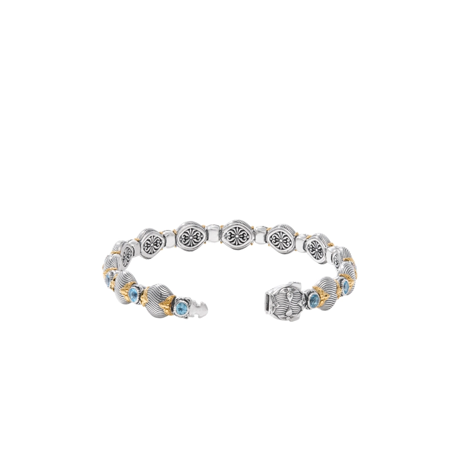 Konstantino Bracelets in Mixed Metals containing Blue topaz  BMK4483-517-CUT