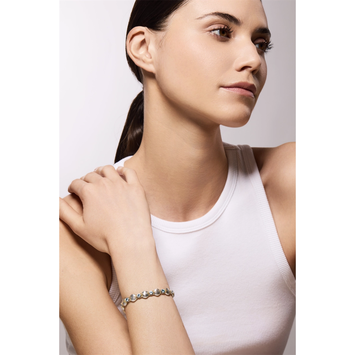 Konstantino Bracelets in Mixed Metals containing Blue topaz  BMK4483-517-CUT