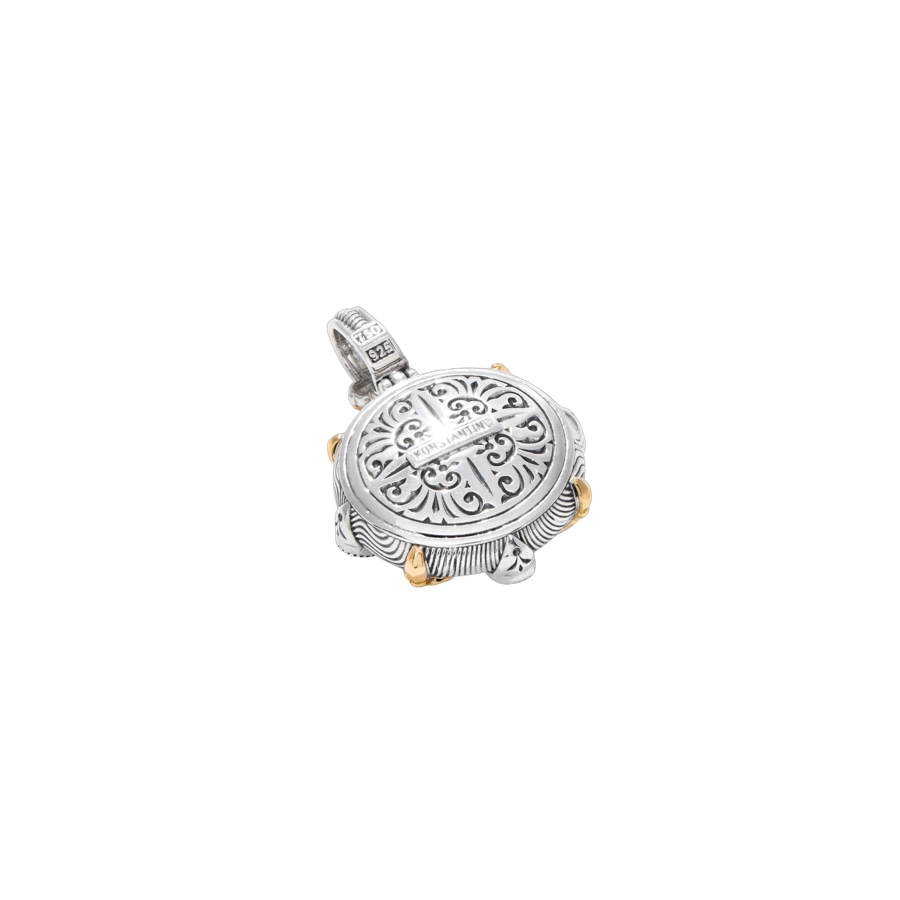 Konstantino Pendants in Mixed Metals containing London blue topaz, Other, Multi-gemstone MEMK5260-695-CUT