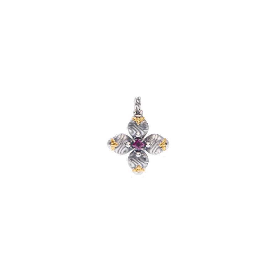 Konstantino Pendants in Mixed Metals containing Garnet STMK7003-128-CUT