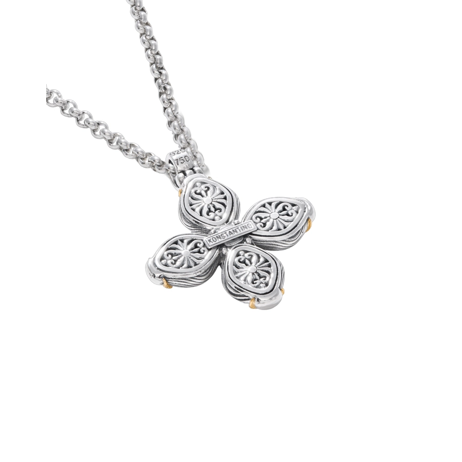 Konstantino Pendants in Mixed Metals containing Garnet STMK7003-128-CUT