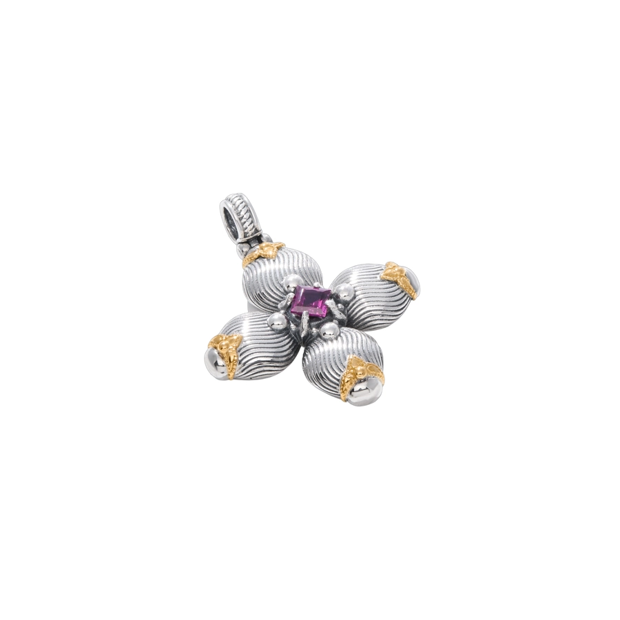 Konstantino Pendants in Mixed Metals containing Garnet STMK7003-128-CUT
