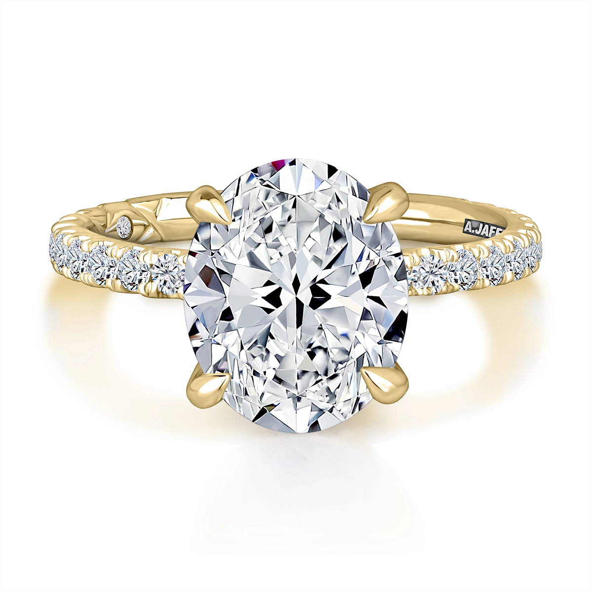 A. Jaffe Engagement Rings in Yellow Gold containing Diamond MECOV3026L/471B-14Y