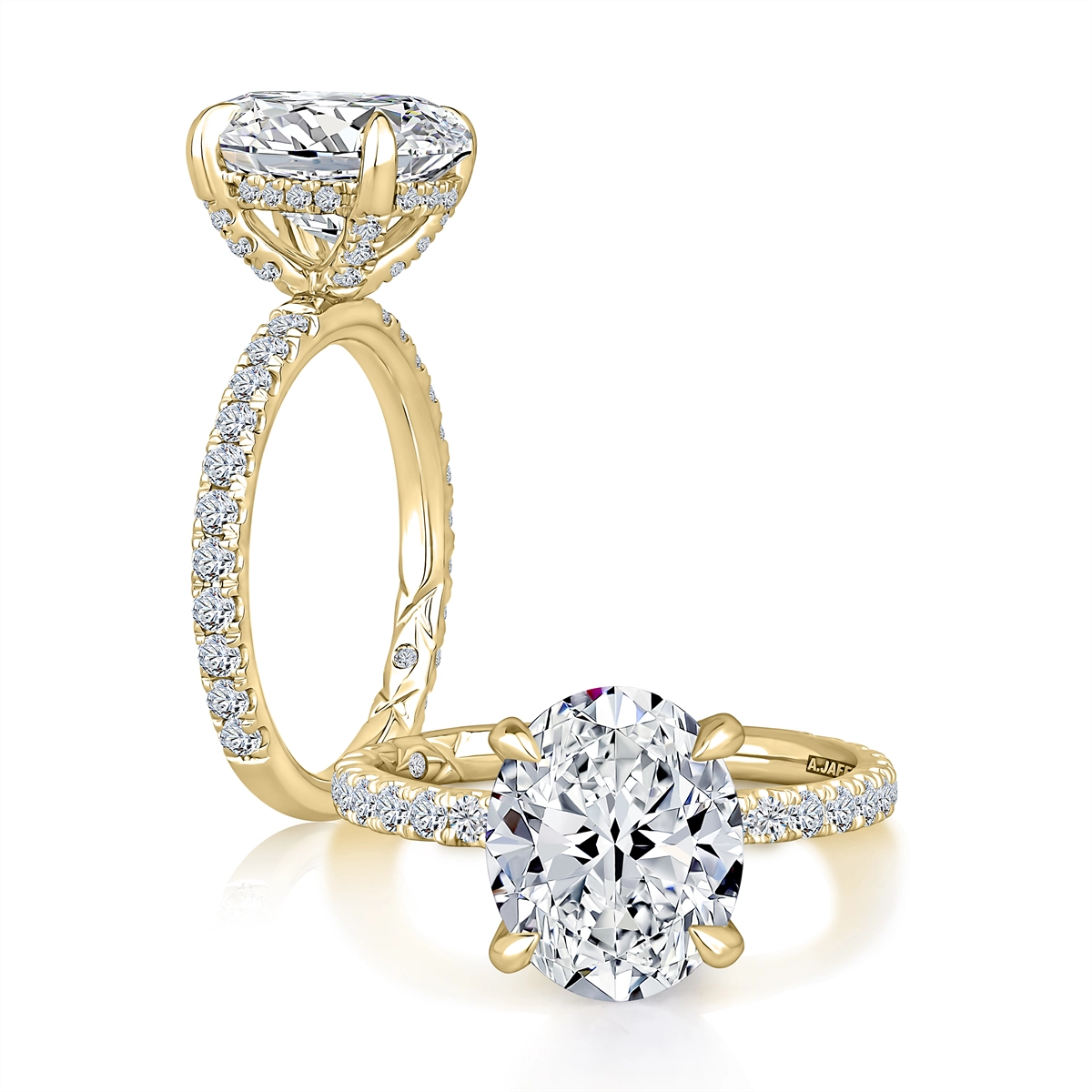 A. Jaffe Engagement Rings in Yellow Gold containing Diamond MECOV3026L/471B-14Y
